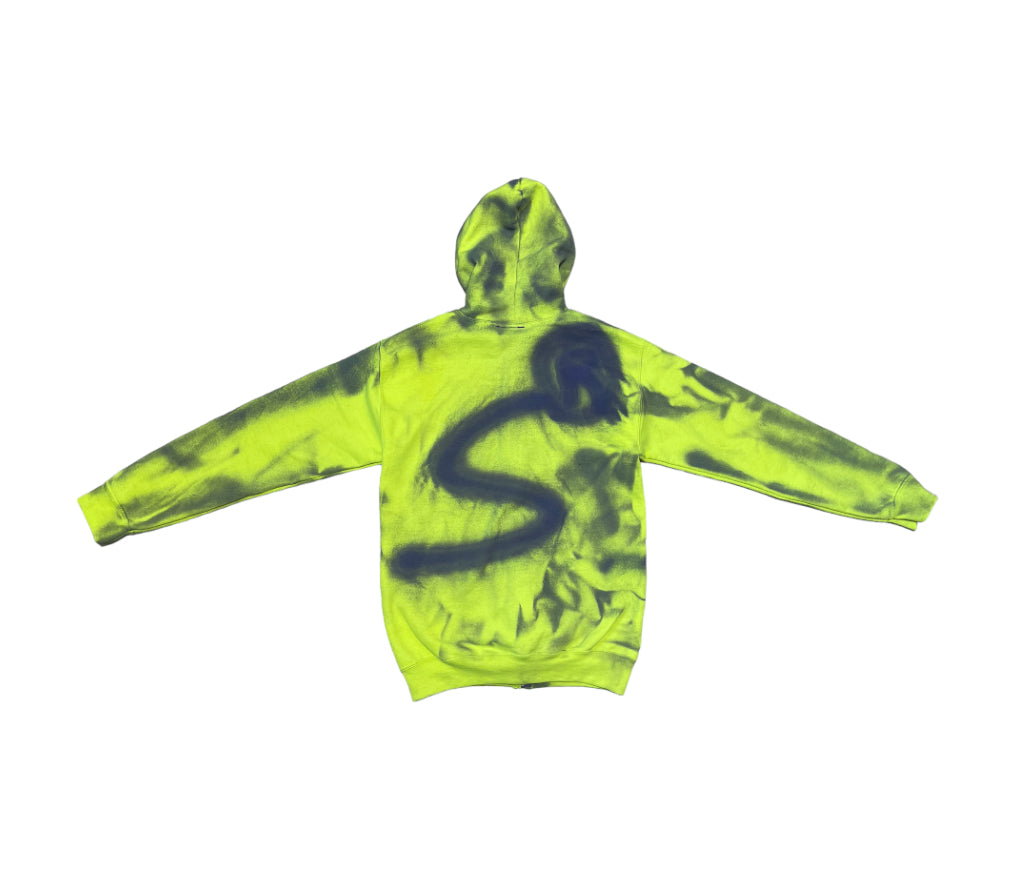 Spray Paint Zip Up Hoodie