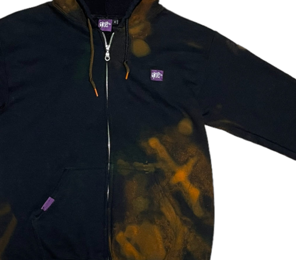 Spray Paint Zip Up Hoodie